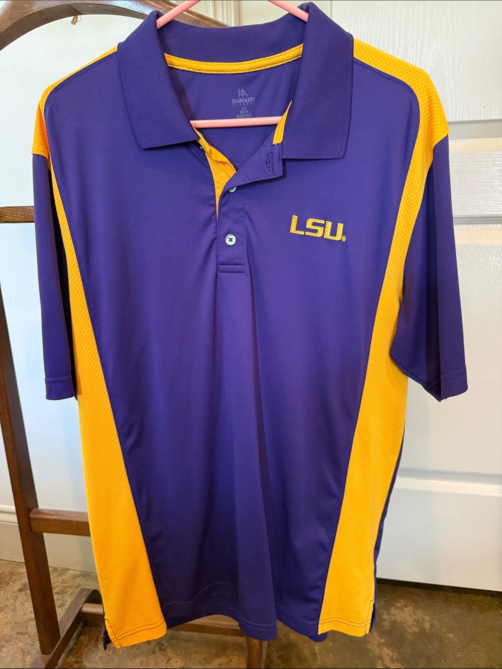 Knights Apparel Purple and Gold LSU Performance Polo